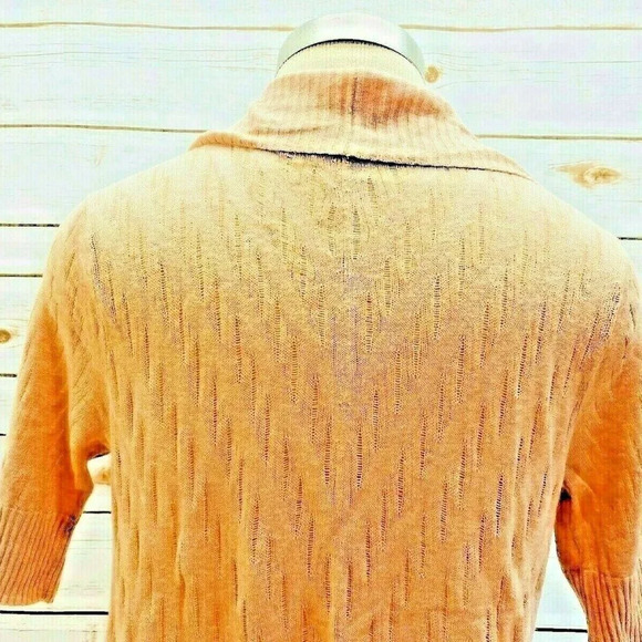 HALOGEN Women Short Sleeve Cardigan Asymmetrical Hem Casual Sweater Size Small - Picture 6 of 11